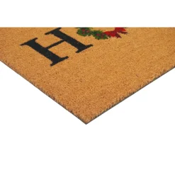Home Christmas Wreath Doormat