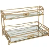 Home Details Satin Gold 2-Tier Vanity Tower