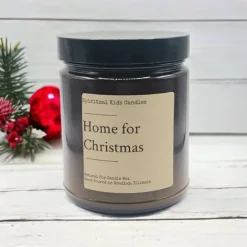 Home for Christmas Soy Candle 8oz 35-40 Hours Hand Poured with All Natural Soy wax and Fragrant/Essential Oils! | Woodsy Candle | Christmas Candle