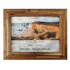 Home Natural Brown Wood Plank Frame by Studio Décor®