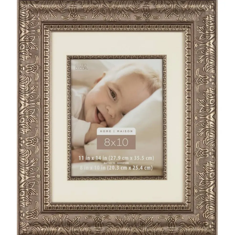 Home Silver Floral Frame with Mat by Studio Décor®