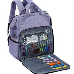 HOMEST Crochet Bag Organizer for Yarn Storage, Knitting Bag and Accessories