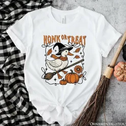 Honk or Treat Goose T-Shirt, Hilarious Halloween Tee for Silly Bird Enthusiasts