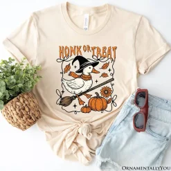Honk or Treat Goose T-Shirt, Hilarious Halloween Tee for Silly Bird Enthusiasts