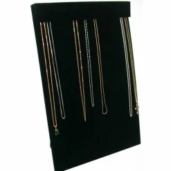 18 Hook Black Velvet Necklace Chain Slatwall Display Black Velvet