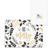 Hortense B. Hewitt Co. Black and Faux Gold Holiday Cards