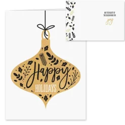 Hortense B. Hewitt Co. Black and Faux Gold Holiday Cards