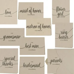 Hortense B. Hewitt Co. Kraft Wedding Party Thank You Set