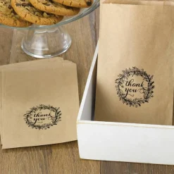 Hortense B. Hewitt Co. Rustic Wreath Treat Bags, Kraft
