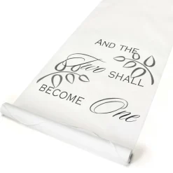 Hortense B. Hewitt Co. Two Shall Become One Aisle Runner, White