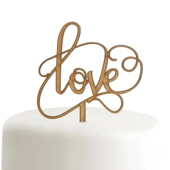 Hortense B. Hewitt Co. Woodgrain Love Cake Pick