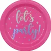 7" Hot Pink Let's Party Snack Plates, 8ct. by Celebrate It™