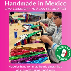 Hot Pink Piñata - Extra Large Mexican Pinata - 32-inches from Tip-to-Tip - Ships Folded