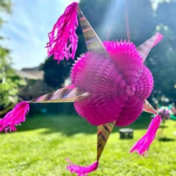 Hot Pink Piñata - Extra Large Mexican Pinata - 32-inches from Tip-to-Tip - Ships Folded