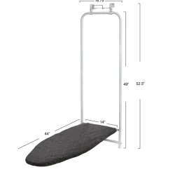 Household Essentials Charcoal & White Over the Door Ironing Board