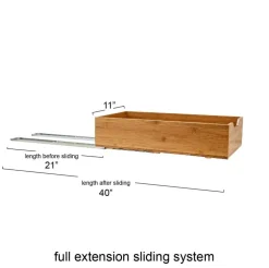 Household Essentials Glidez Bamboo & Steel Slide-Out Storage Organizer