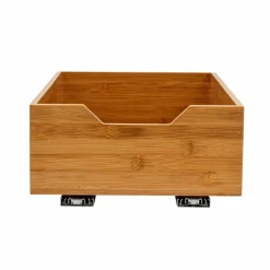 Household Essentials Glidez Bamboo & Steel Slide-Out Storage Organizer