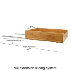 Household Essentials Glidez Bamboo & Steel Slide-Out Storage Organizer