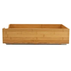Household Essentials Glidez Bamboo & Steel Slide-Out Storage Organizer
