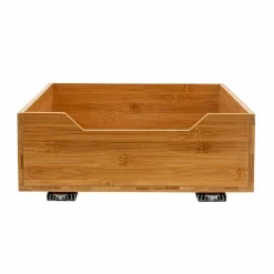 Household Essentials Glidez Bamboo & Steel Slide-Out Storage Organizer