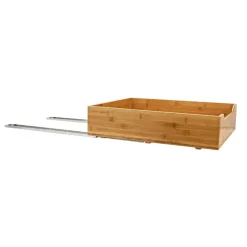 Household Essentials Glidez Bamboo & Steel Slide-Out Storage Organizer