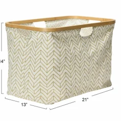 Household Essentials Krush Bamboo Rimmed Basket