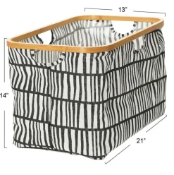 Household Essentials Krush Bamboo Rimmed Basket