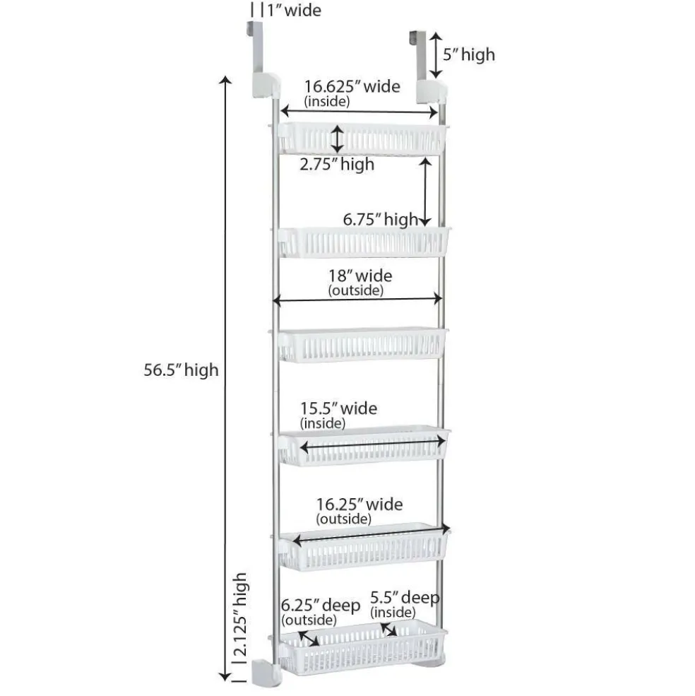 Household Essentials Over the Door Storage Rack