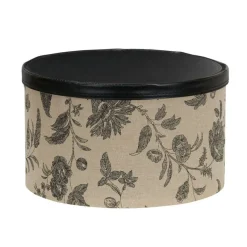 Household Essentials Round Hat Boxes with Lids (Floral)