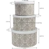 Household Essentials Round Hat Boxes with Lids (Olive)