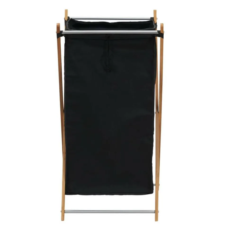 Household Essentials Small Black Collapsible X-Frame Laundry Basket