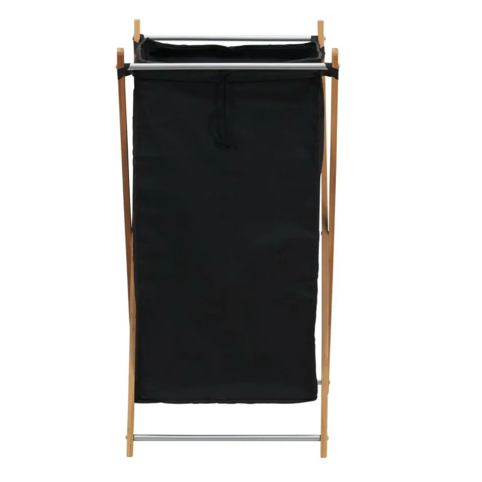Household Essentials Small Black Collapsible X-Frame Laundry Basket