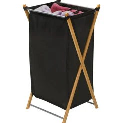 Household Essentials Small Black Collapsible X-Frame Laundry Basket