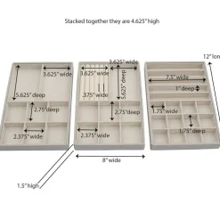 Household Essentials Stackable Jewelry Tray Set