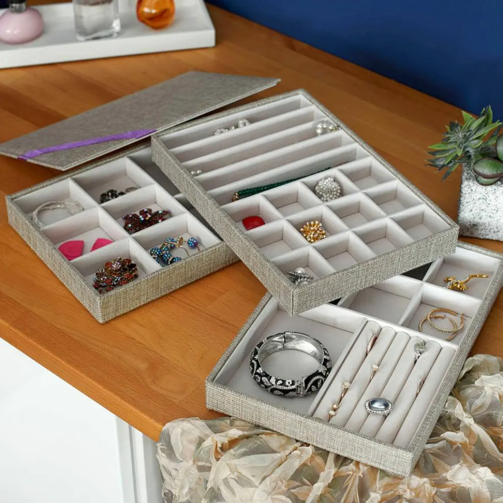 Household Essentials Stackable Jewelry Tray Set
