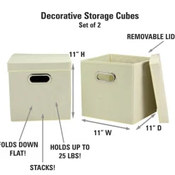 Household Essentials Storage Bins with Lids, 2ct.