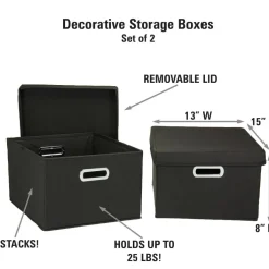 Household Essentials Storage Bins with Lids, 2ct.