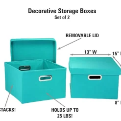 Household Essentials Storage Bins with Lids, 2ct.