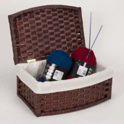 Household Essentials 7" Woven Basket with Lid