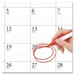 House of Doolittle 24 in. x 19 in. 12-Month (Jan to Dec) 2026 Executive Monthly Desk Pad Calendar - White/Blue Sheets/Blue Corners