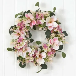 20" Hydrangea & Magnolia Wreath