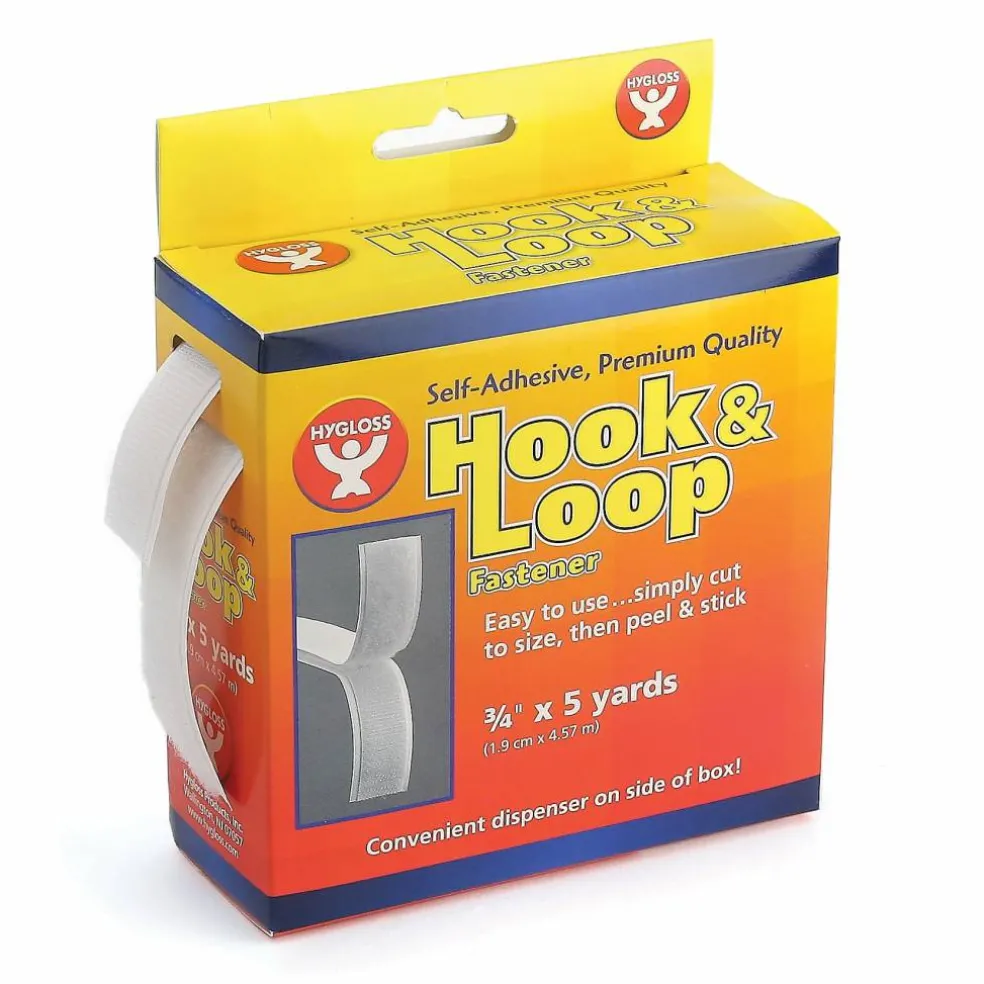 Hygloss Hook & Loop Fastener Roll, 3/4" - 5 yds.