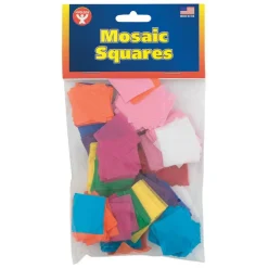 Hygloss Mosaic Squares - Tissue Paper, 1", 2500 Pieces