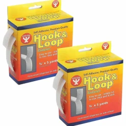 Hygloss® Self-Adhesive Hook & Loop Fastener Roll, 2 Ct