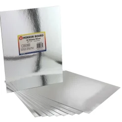 Hygloss Silver Mirror Board, 5ct.