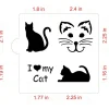 I Love My Cat Cookie & Craft Stencil | CM028 by Designer Stencils |