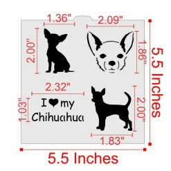 I Love My Chihuahua Cookie & Craft Stencil | CM019 by Designer Stencils | Cookie Decorating Tools |