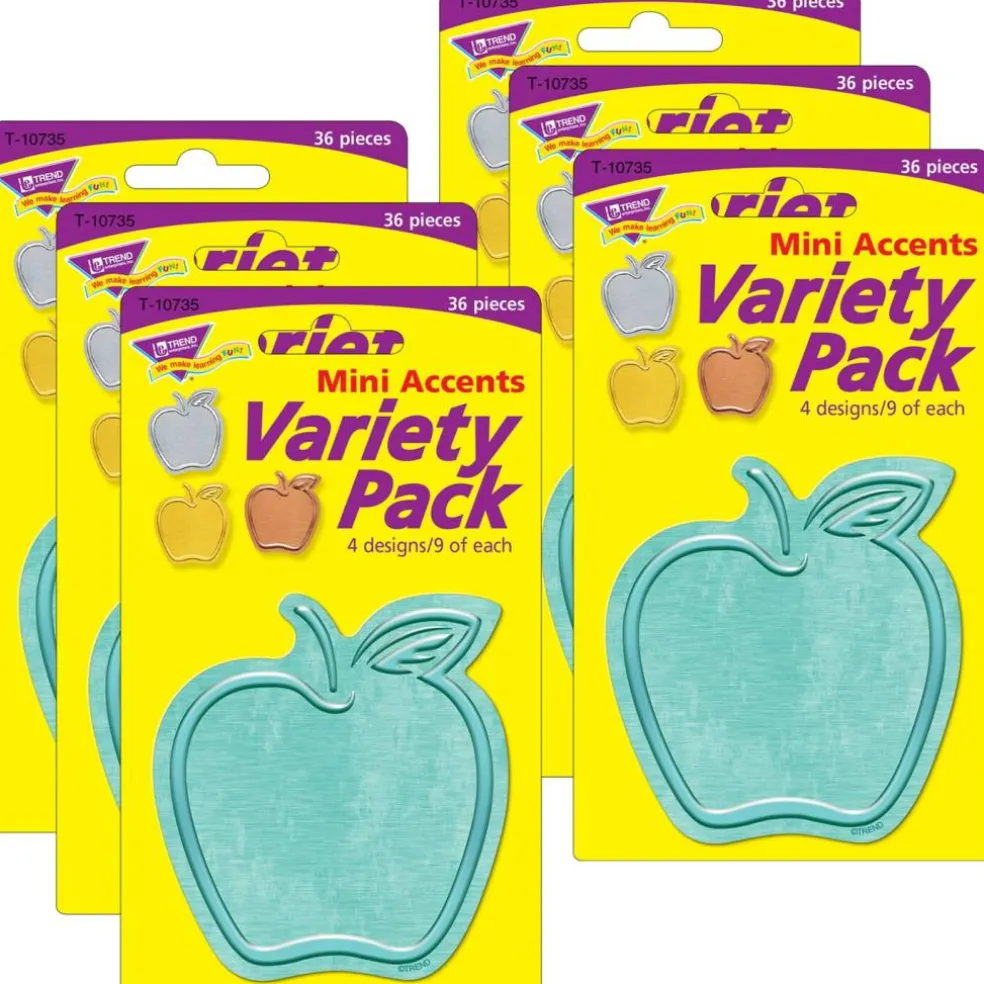 I ♥ Metal™ Apples Mini Accents Variety Pack, 36 Per Pack, 6 Packs