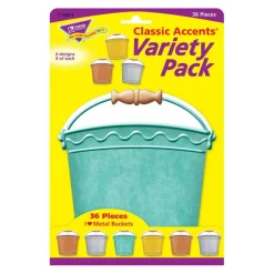 I ♥ Metal Buckets Classic Accents® Variety Pack, 36 Per Pack, 3 Packs