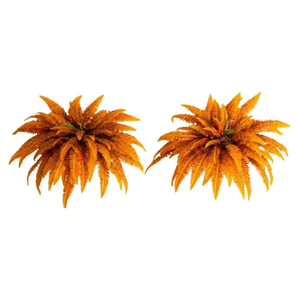 48in. Autumn Artificial Fall Boston Fern - Set of 2